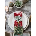thumbnail image 2 of Red Christmas Cloth Napkins Set of 8 Reusable Dinner Napkins, Snowflake Xmas Christmas Tree Cocktail Napkin Washable Table Napkins for Wedding/Holiday Party/Baby Shower 20"x20", 2 of 7