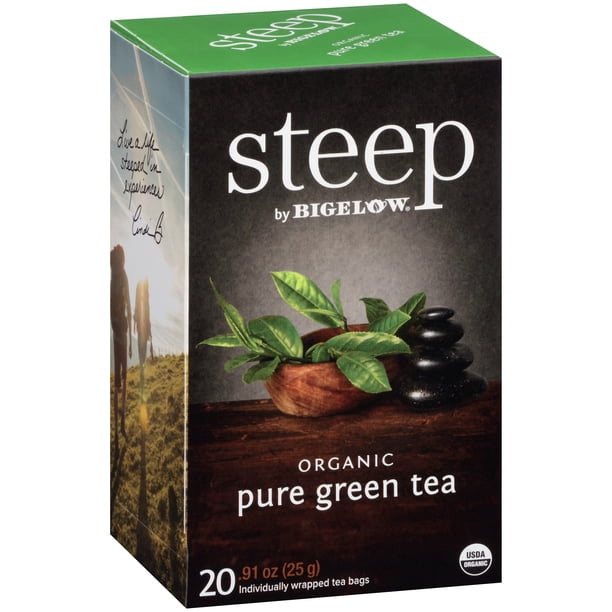  3 Boxes Steep Organic Pure Green Tea Tea Bags 20 Ct Walmart