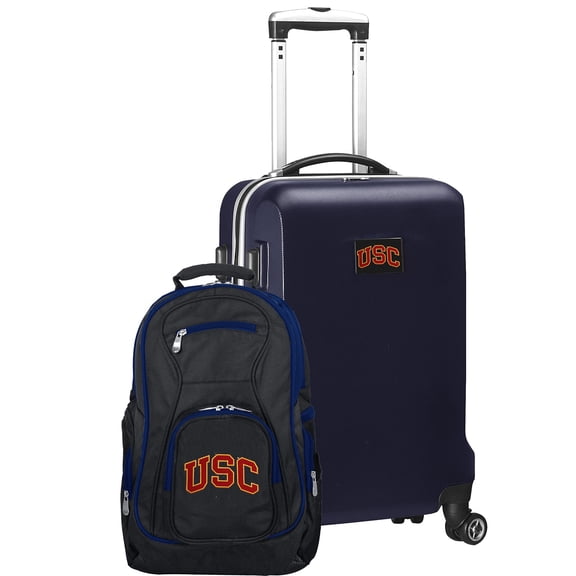 USC Trojans Deluxe 2-Piece Backpack and Carry-On Set - Navy