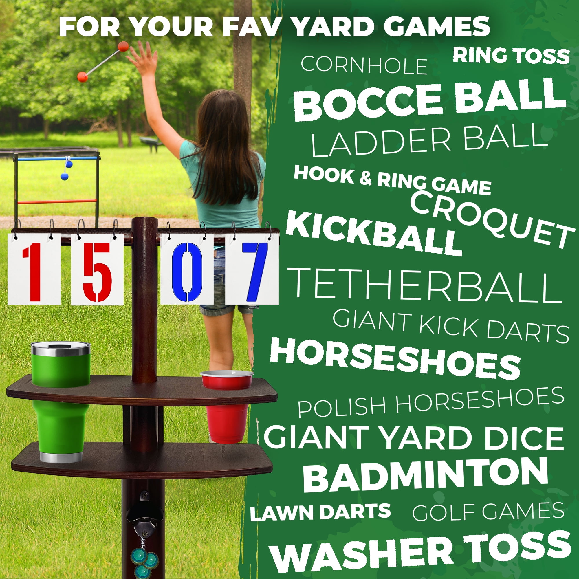 Cornhole Score Keeper & Other Yard Games – Weather Resistant