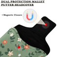 thumbnail image 3 of Haosy Flowers with Leaves Golf Mallet Putter Cover Strong Magnetic Leather Golf Club Headcover Closure, 3 of 7