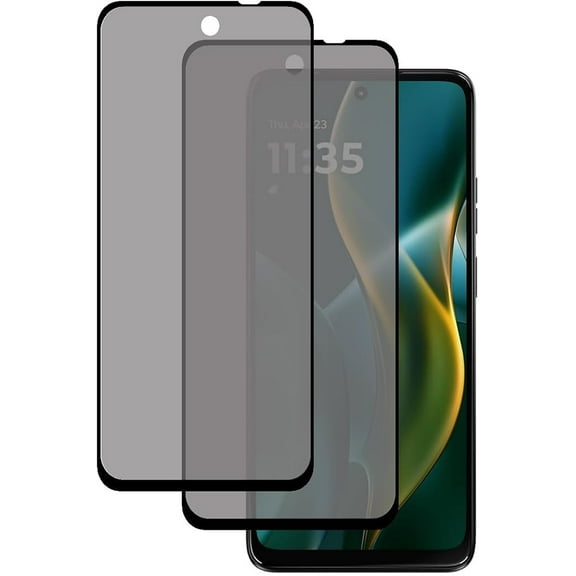 LEEKUANGSU [2 Pack] Black Tempered Glass Screen Protector Privacy Protective Protector Anti Spy Cover for Motorola Moto G 5G 2025