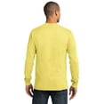 thumbnail image 2 of Port & Co Adult Male Men Crew Neck Plain Long Sleeves T-Shirt Yellow Medium, 2 of 2