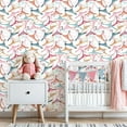 thumbnail image 3 of Retro Peel and Stick Wallpaper 23.6in x 9.8ft Brushstroke Fashion Hangers Seamless Muted Pastel Contact Paper Vinyl Waterproof Self Adhesive Wall Paper for Bedroom Shelf Cabinet Renter Friendly, 3 of 8