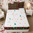 thumbnail image 4 of Manfei Kawaii Xmas Tree Zipper Twin Comforter Sets with Fitted Sheet and 2 Pillowcases,Happy New Year Zipper Bedding Set,Reversible, 4 of 7