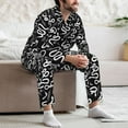 thumbnail image 7 of Balery Hand Drawn Snake Pattern Pajama Sets for Men Long Sleeve 2 Piece Sleepwear Loungewear Sets Soft PJ's with Pockets Long Sleeve Comfy Pj Sets-XX-Large, 7 of 7