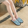 thumbnail image 6 of KLL Rabbit And Balloon Slippers for Women Men House Slip on Indoor Outdoor Bedroom Furry Fleece Lined Ladies Comfy Anti-Skid Rubber Hard Sole-Medium, 6 of 8