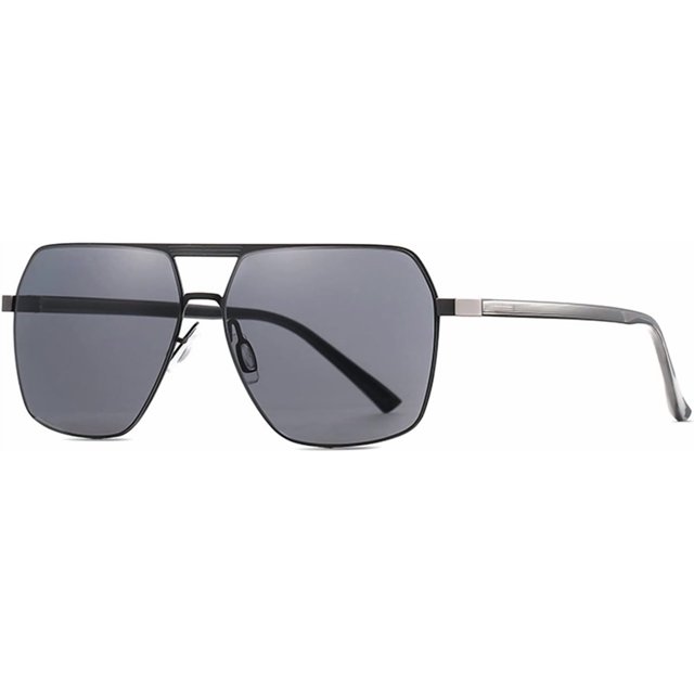 Polarized Sunglasses Men's Frameless Driving Box Sunglasses Outdoor Fishing (Color : B, Size : Medium)