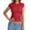 Red, variant on Womens Basic Ribbed Slim Fitted Tops Crewneck Short Sleeve Shirts for Summer Fall Casual Outfits Clothes Red,XS