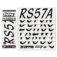 thumbnail image 2 of STIFFIE Whipline Solid Black/Metallic Silver 3" Alpha-Numeric Registration Identification Numbers Stickers Decals for Boats & Personal Watercraft, 2 of 8