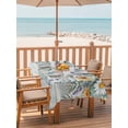 thumbnail image 2 of Outdoor Tablecloth with Umbrella Hole for Patio/Picnic/Party/Camping, Floral Eucalyptus Leaves Waterproof Table Cloth Rectangle Table Cover Washable, Daisy Summer Botanical Wooden (60"x 120"), 2 of 8