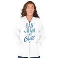 thumbnail image 3 of San Juan Puerto Rico Chill Vintage Zip Up Hoodie Men's Women's Brisco Brands X, 3 of 5