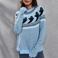 thumbnail image 5 of IROINNID Reduced Womens Sweater Round Neckline Pullover Sweater Print Comfy Mid-Length Long Sleeve Halloween Recreational Knitting Sweater Tops, 5 of 6