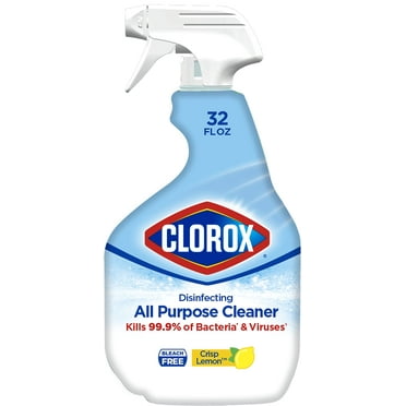 Clorox Disinfecting All Purpose Cleaner Bleach Free  Crisp Lemon  32 Fl Oz (Pack of 4)