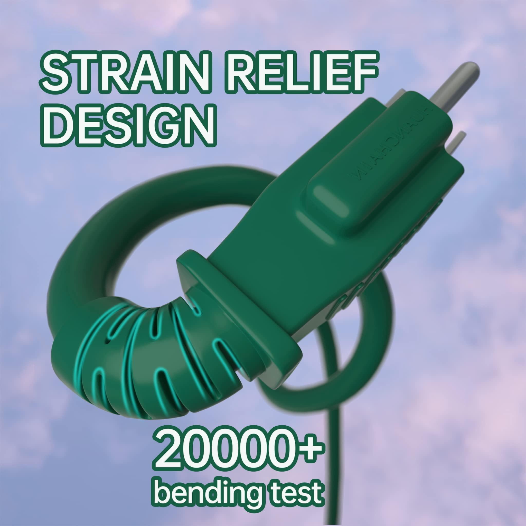 Indoor Outdoor Green Extension Cord 75 Ft Waterproof  16/3 Gauge Flexible Cold-resistant Appliance Outside 10a 1250w 16awg Sjtw 3 Prong Electric Cable Etl