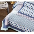 thumbnail image 6 of DaDa Bedding Mediterranean Blue Mint Green Patchwork Quilted Bedspread Set (JHW-884), 6 of 10