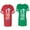 Men Red / Women Green, variant on Fashion Man Woman Matching Couple Cotton Jerseys (Men Red / Women Black) (Men S / Women S)