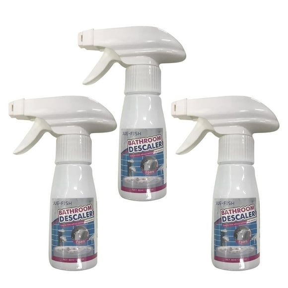 Fiudx Limpiador de Baño, Potente Quitamanchas, Desincrustante de Cristales y Limpiador de Suciedad de Azulejos, Ideal para Bañeras, Inodoros, Porcelana y Superficies de Baño, 60 Ml, Juego de 1/2/3