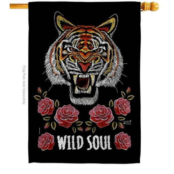 Angeleno Heritage H130326-BO Wild Soul Animals Wildlife 28 x 40 in. Double-Sided Decorative Vertical House Flags for Decoration Banner Garden Yard Gift