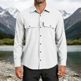 thumbnail image 2 of COMVALUE Mens Long Sleeve Shirts Casual Button Down Shirt Wrinkle Free Dress Shirt with Pocket (White, L), 2 of 9