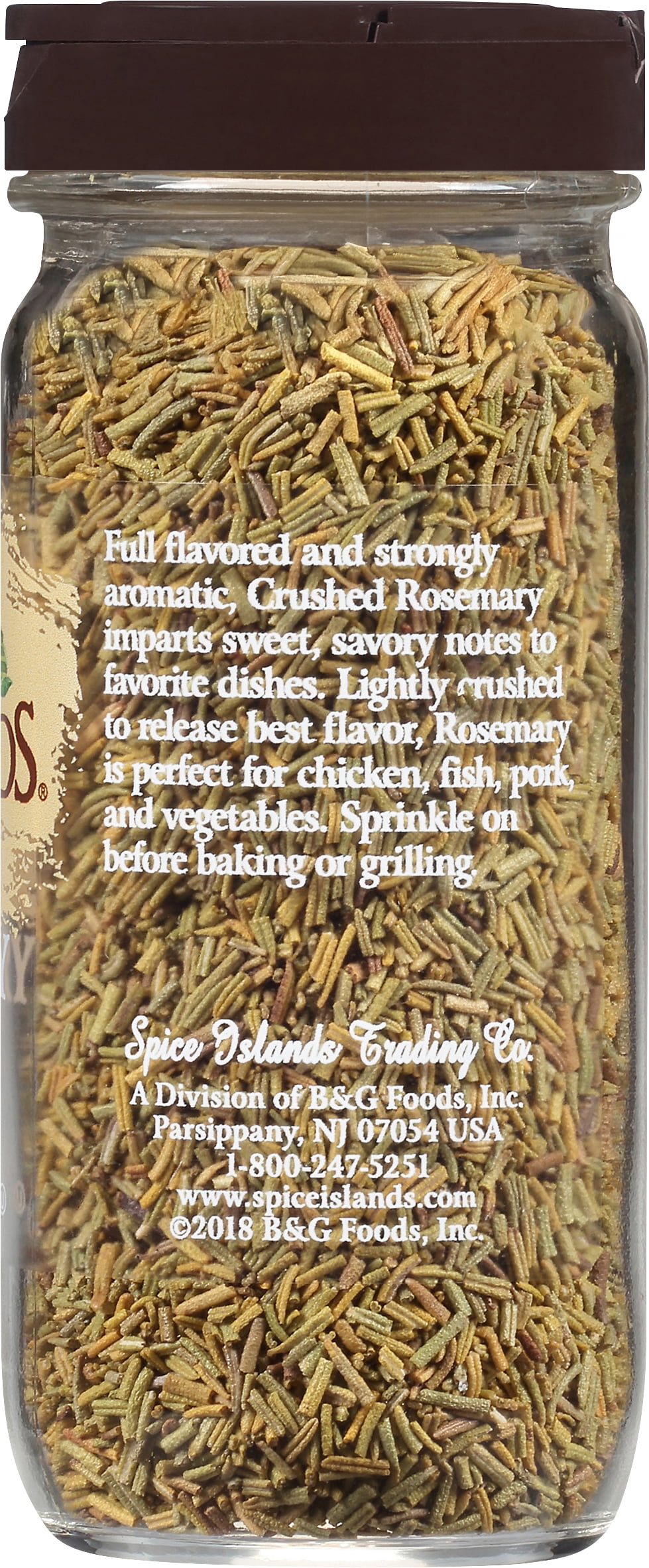 (3 pack) Spice Islands Crushed Rosemary, Kosher, 1.25 oz