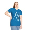 thumbnail image 5 of Effete Feline Claw Marks Scratch Unisex Softstyle T-Shirt, 5 of 12