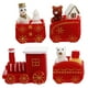 thumbnail image 4 of Juego de 10 mini trenes decorativos de madera para mesa, ideal para festivales, fiestas y decoración de árboles, 4 of 7