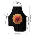 thumbnail image 6 of Zufioo Orange Dalia Print Tie-up Apron, Unisex Kitchen Apron - Oil-proof, Stain-proof and Waterproof, Suitable for Restaurants and Service Industries-One Size, 6 of 9