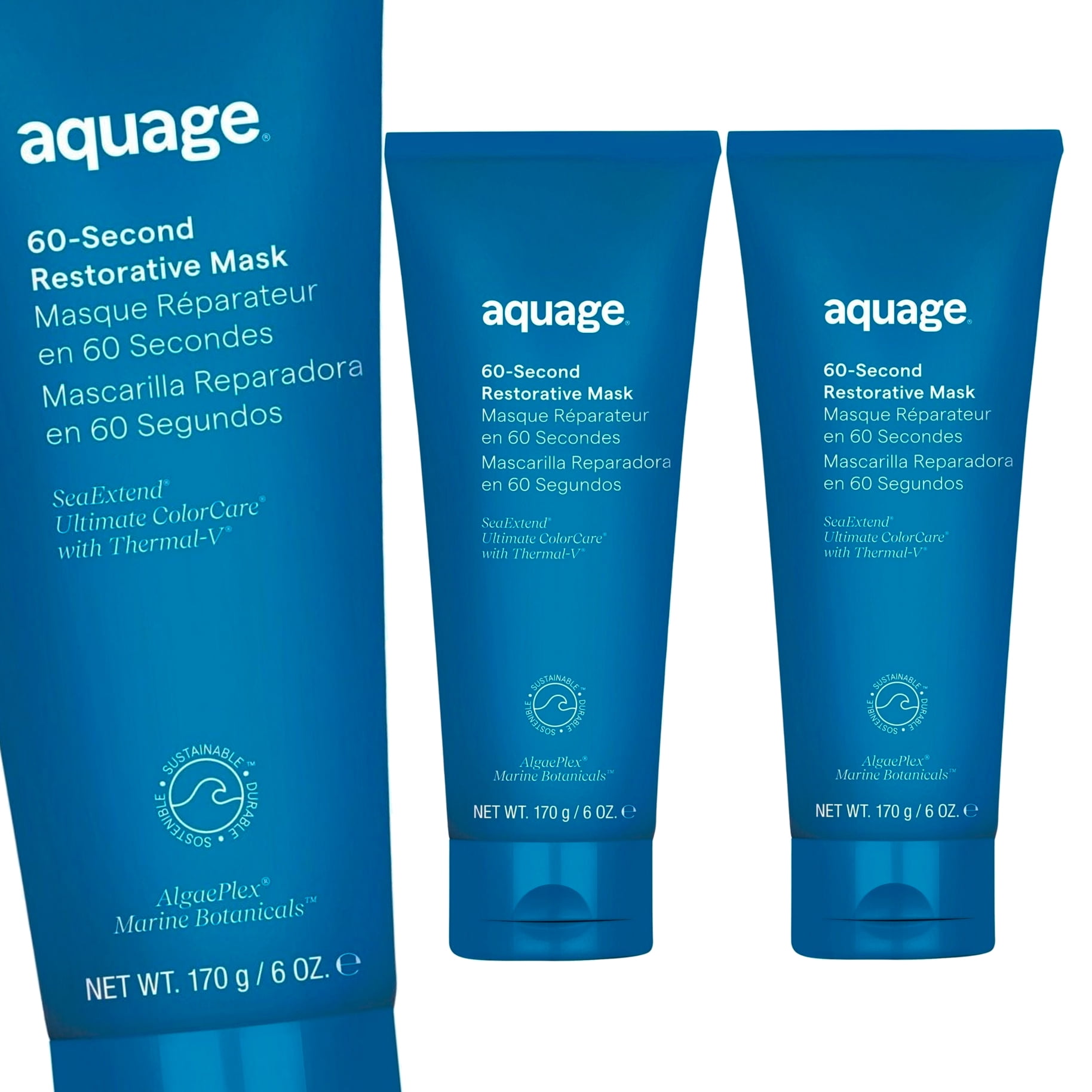 Aquage 60 Second Restorative Mask, 6 oz 3 Pack
