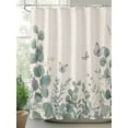 thumbnail image 2 of Shower Curtain Eucalyptus Leaf Shower Curtains for Bathroom, Waterproof Polyester Shower Curtain Set with Hooks, Extra Long 72" x 84" Butterfly, 2 of 6