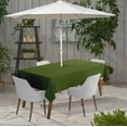 thumbnail image 2 of Vargottam Indoor/Outdoor Tablecloth 58" x 102" Inch Rectangular Tablecloth with Umbrella Hole & Zipper, Waterproof Patio Table Cloths, Spring/Summer Table Covers for Backyard /BBQs - Dark Green, 2 of 6