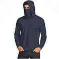 thumbnail image 5 of JXMVOJ Unisex Rash Guard Solid Long Sleeve Hooded Face Mask Ice Silk Anti-Uv Apparel Summer Cool Elegant Loose Casual Sunscreen Hiking Running Athletic Sun Protection Shirts, 5 of 9