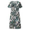 thumbnail image 3 of WILLBEST Vestidos Casuales Para Mujer 1 Vestido Casual Con Estampado Floral Para Mujer, Cuello Redondo, Vacaciones, Uso Diario, Primavera, Verano, Básico, Cómodo, Elegante, Atuendo Femenino, 3 of 3