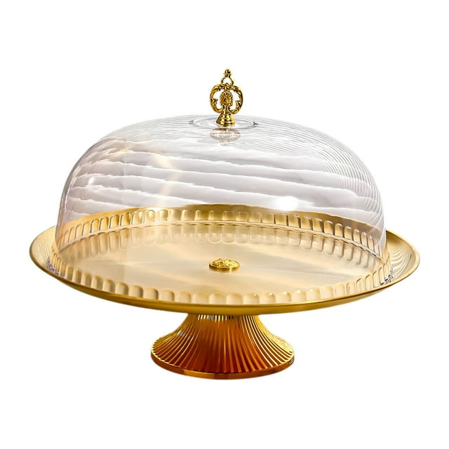 Tiered Dessert Display Stand with Lid - Cake Showcase Tray for Snacks, Party Decor & Home Serving