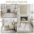 thumbnail image 6 of RUGKING Area Rugs 6X9 Taupe Vintage Persian Rug Floor Cover Low-pile Rug Traditional Floral Print Indoor Mat for Bathroom Doormat Bedroom Living Room, 6 of 8