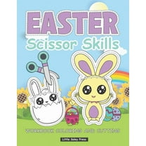 Easter Scissor Skills workbook coloring and cutting: Happy Easter Color and cut out for kids, A Fun Easter Day Gift and Scissor Skills Activity Book for Toddlers and Preschoolers, (Paperback)
