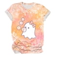 thumbnail image 4 of vigerkar Halloween Shirts for Women Ghost T-Shirt Short Sleeve Halloween Party Tee Tops (Light Pink, XXL), 4 of 4