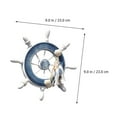 thumbnail image 2 of Mediterranean Style Wall Steering Wheel Decor Mediterranean Hanging Wood Crafts, 2 of 8