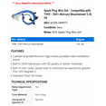 thumbnail image 2 of Spark Plug Wire Set - Compatible with 1998 - 2001 Mercury Mountaineer 5.0L V8 1999 2000, 2 of 2