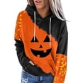 thumbnail image 2 of Chandail à Capuche Imprimé Décontracté Grande Taille pour Femmes Halloween Manches Longues Confortable, 2 of 4