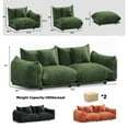 thumbnail image 3 of Advwin 75" Oversized Chenille Loveseat Sofa, Modern Cloud Couch with Thick Cushions for Living Room, Bedroom, Apartment, Small Spaces, Green, 3 of 9