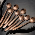 thumbnail image 4 of Japanese Style Flower Stainless Steel Solid Color Iced Tea Spoon, Coffee Spoon, Ice Cream Spoon Cocktail Stirring Spoon, 4 of 8