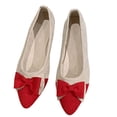 thumbnail image 2 of Gealkoca Women Fashion Bowknot Flats Comfortable Pointed Toe Dress Shoes Ballet Flats Shoes for Women Casual Dressy Shoes for Work Office Walking, 2 of 6