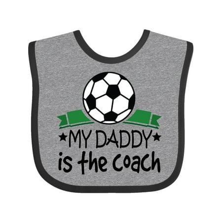 

Inktastic Soccer My Daddy is the Coach Gift Baby Boy or Baby Girl Bib