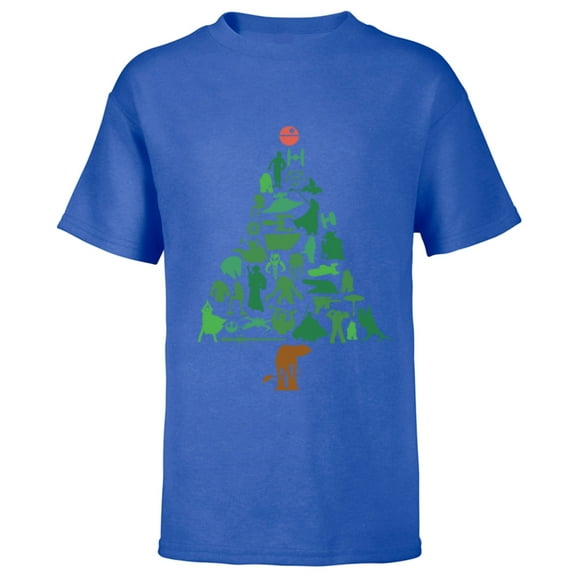 Star Wars Holiday Christmas Tree - Short Sleeve T-Shirt for Kids -Customized-Royal