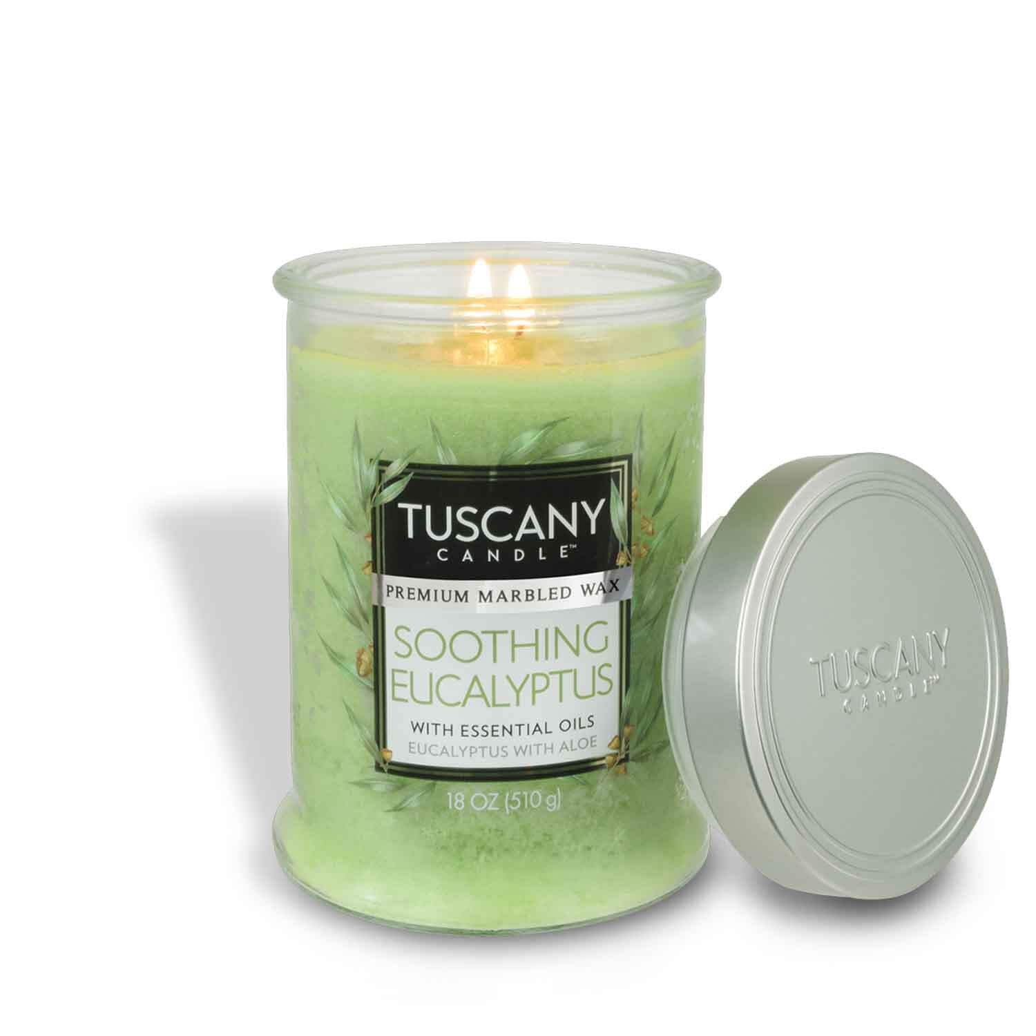 Soothing Eucalyptus Long-Lasting Scented Jar Candle (18 oz)