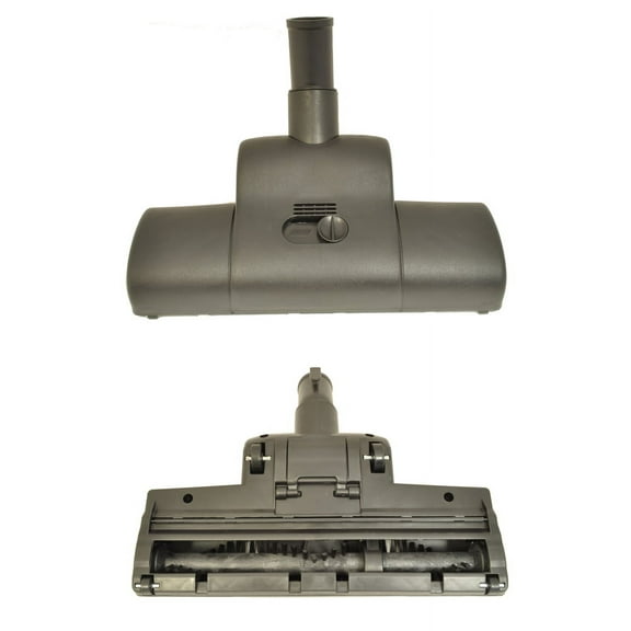 Central Vacuum Cleaner Air Driven Turbine Brushroll Floor Tool Attachment with Wheels, 10 1/2" wide, color black