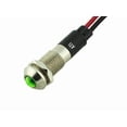 thumbnail image 1 of Alpinetech PL8B-G Green 12V 8mm 5/16" LED Metal Signal Indicator Pilot Dash Light, 1 of 4