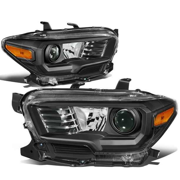 For 2016 to 2020 Toyota Tacoma Pair Black Housing Amber Corner