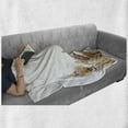 thumbnail image 6 of Birthday Party Soft Flannel Fleece Throw Blanket, Shelter Dogs Terrier Cats Cone Hats Theme Celebration Theme Image Print, Cozy Plush for Indoor and Outdoor Use, 70" x 90", Multicolor, by Ambesonne, 6 of 6